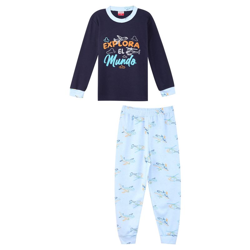 SANTANA - Pijama Niño Mateo Añil
