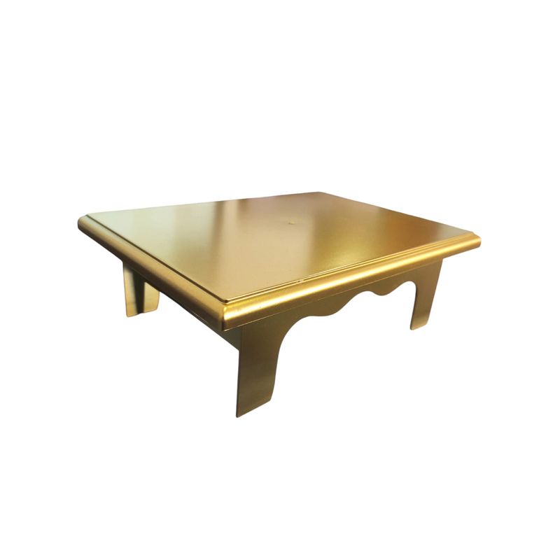 GENERICO - Base Torta Rectangular Mini Mesa Fiestas Cumpleaños dorado