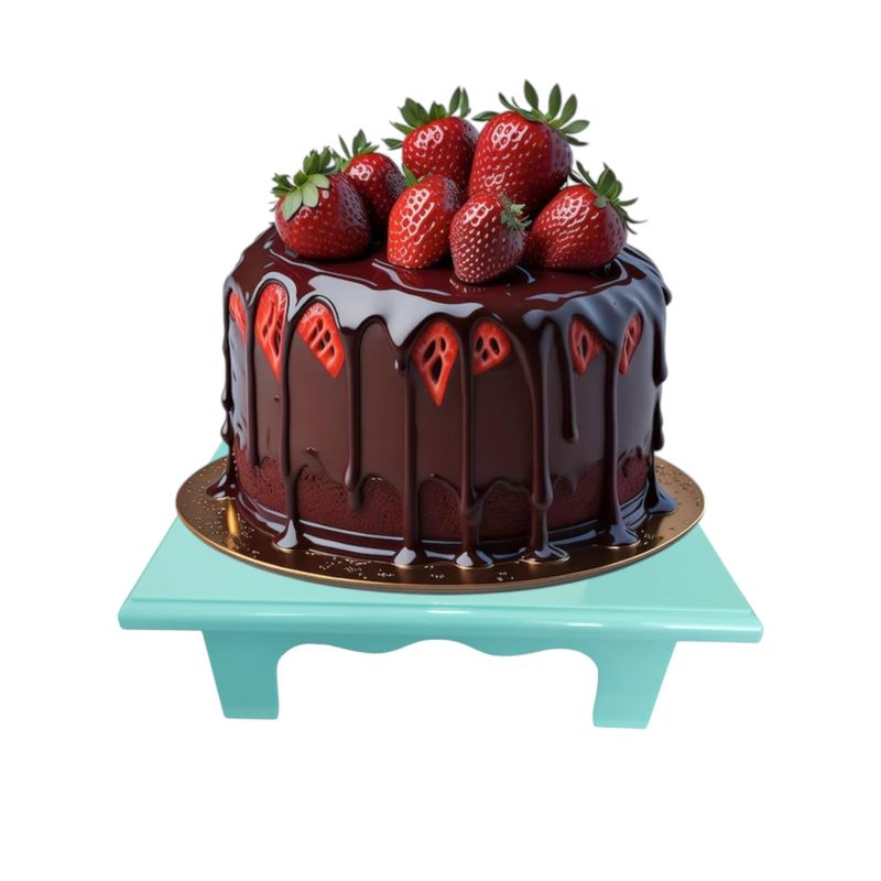 GENERICO - Base Torta Rectangular Mini Mesa Fiestas Cumpleaños azul