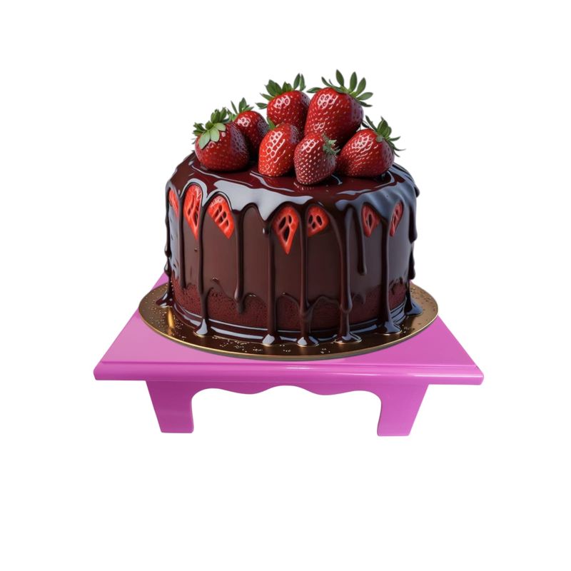 GENERICO - Base Torta Rectangular Mini Mesa Fiestas Cumpleaños fucsia