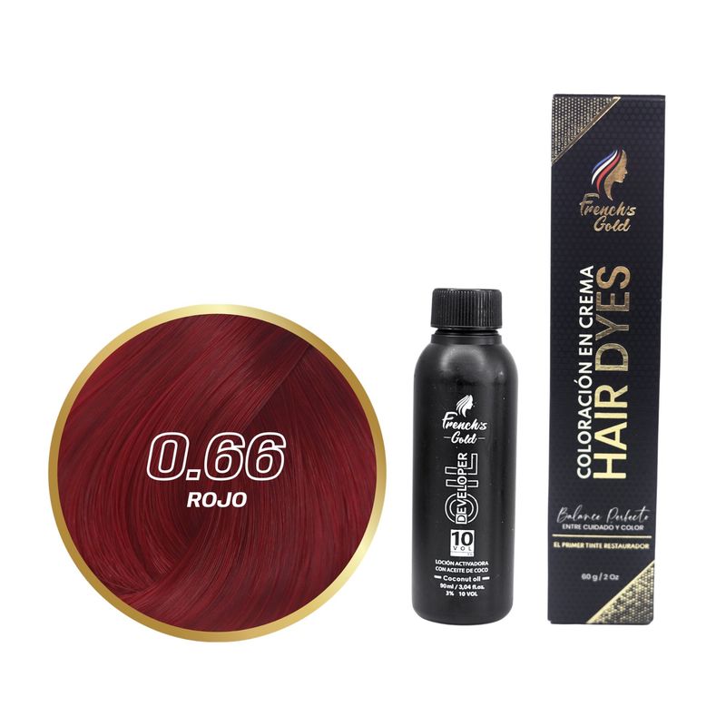 FRENCH GOLD - Tinte French's Gold Hair Dyes 0.66 Rojo 60g