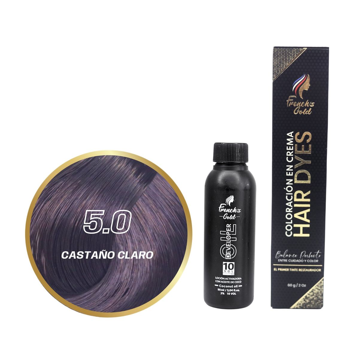 FRENCH GOLD - Tinte French's Gold Hair Dyes 5.0 Castaño Claro 60g