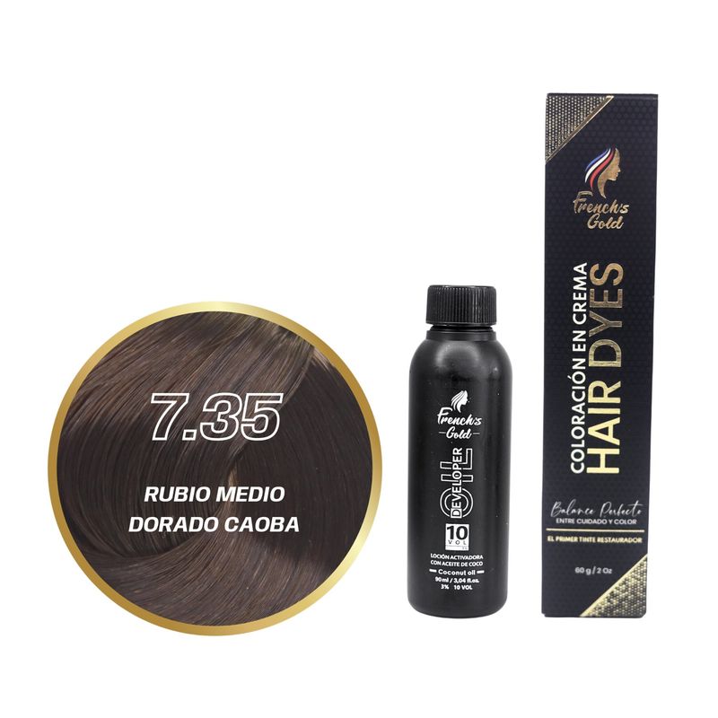 FRENCH GOLD - Tinte French's Gold Hair Dyes 7.35 Rubio Medio Dorado 60g