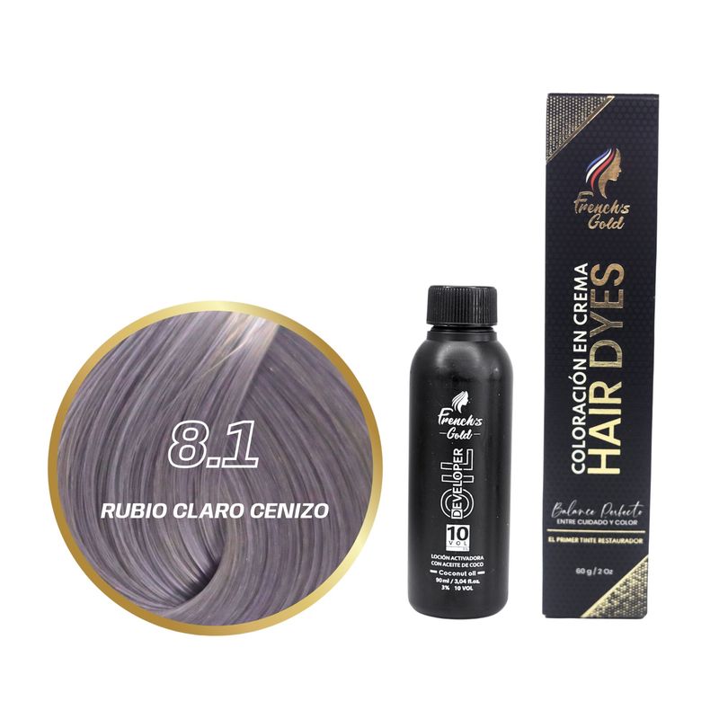 FRENCH GOLD - Tinte French's Gold Hair Dyes 8.1 Rubio Claro Cenizo 60g