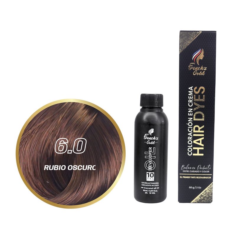 FRENCH GOLD - Tinte French's Gold Hair Dyes 6.0 Rubio Oscuro 60g