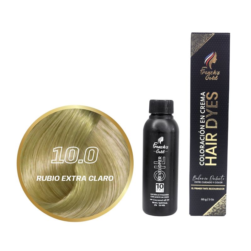 FRENCH GOLD - Tinte French's Gold Hair Dyes 10.0 Rubio Extra Claro 60g