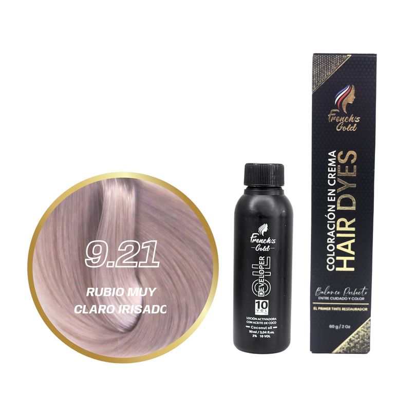 FRENCH GOLD - Tinte French's Gold Hair Dyes 9.21 Rubio Muy Claro Irisado 60g