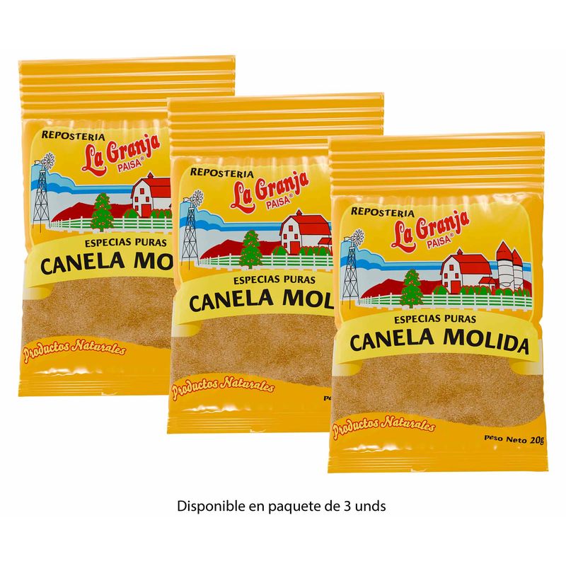 LA GRANJA PAISA - Canela Molida 20g x 3 unds (60g)