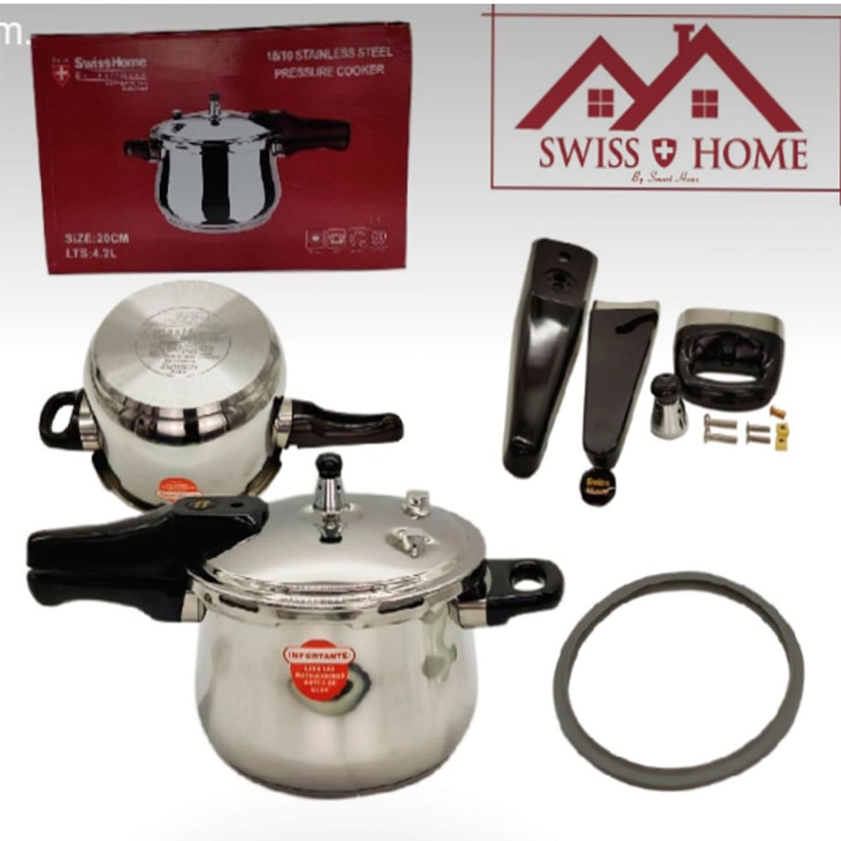 SWISSHOME DR HOFFMAN - Olla  Express Swisshome  4 litros + Kit de Repuestos