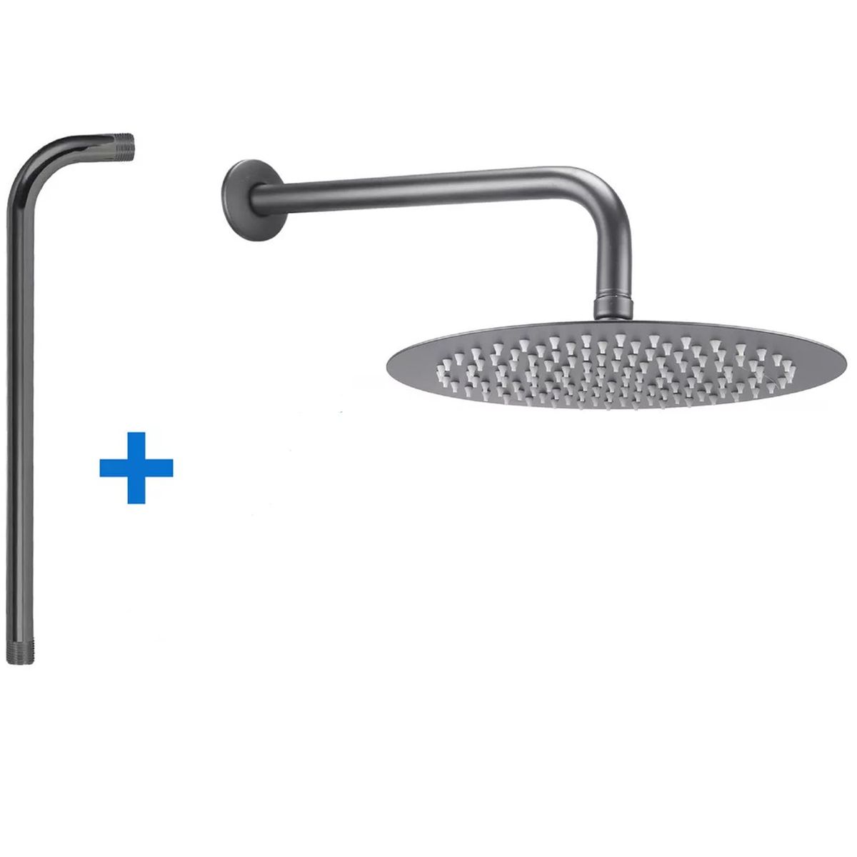 ONE PIXEL - Ducha Circular Acero Inoxidable 20x20 + Brazo Caño 38cm