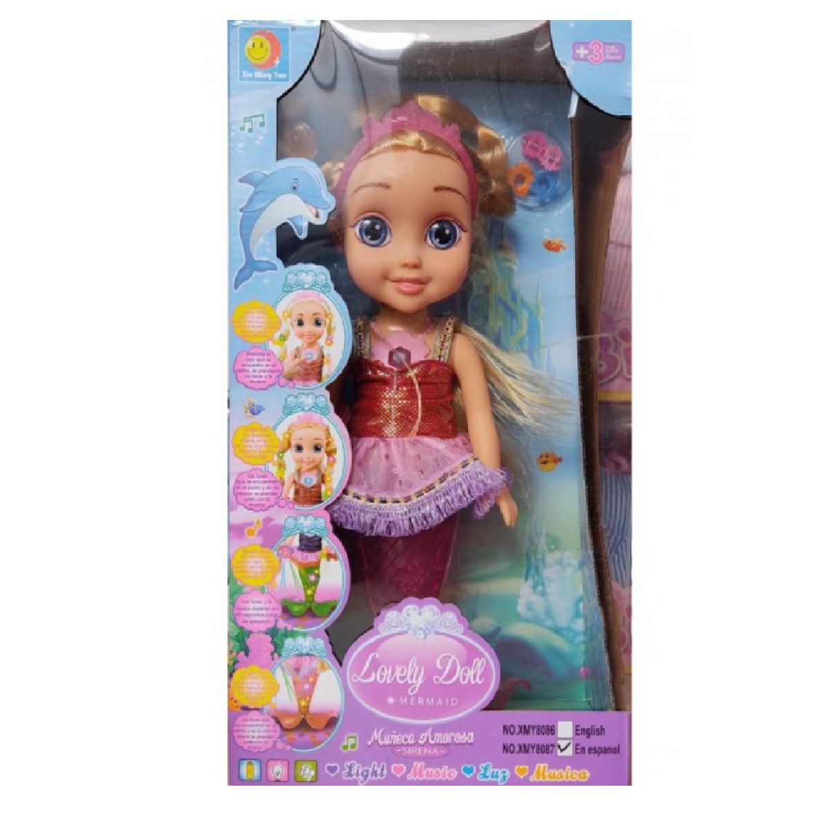 GENERICO - MUÑECA DE PRINCESA DE SIRENITA Ref XMY8087