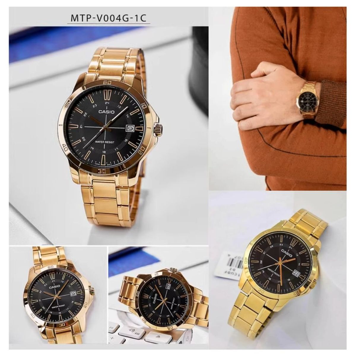 CASIO - Reloj Casio Caballero Modelo MTP-V004G-1C Diseño Elegante