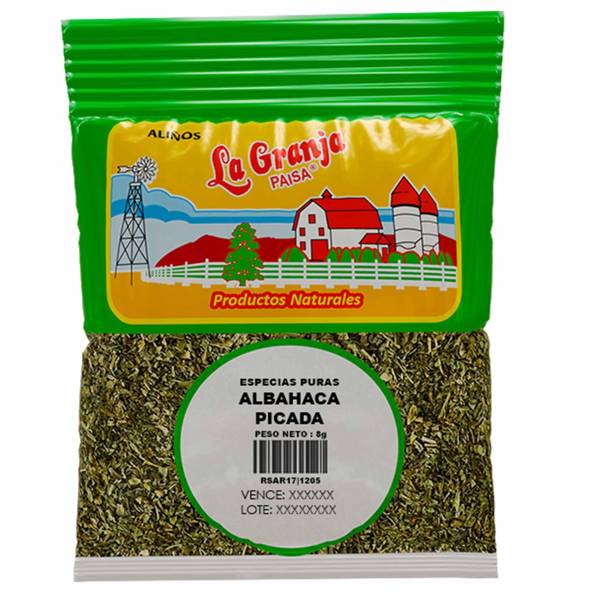 LA GRANJA PAISA - Albahaca 8g x 3 unds (24g)