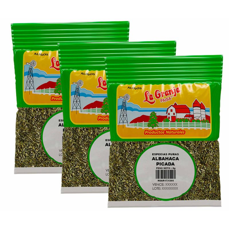 LA GRANJA PAISA - Albahaca 8g x 3 unds (24g)