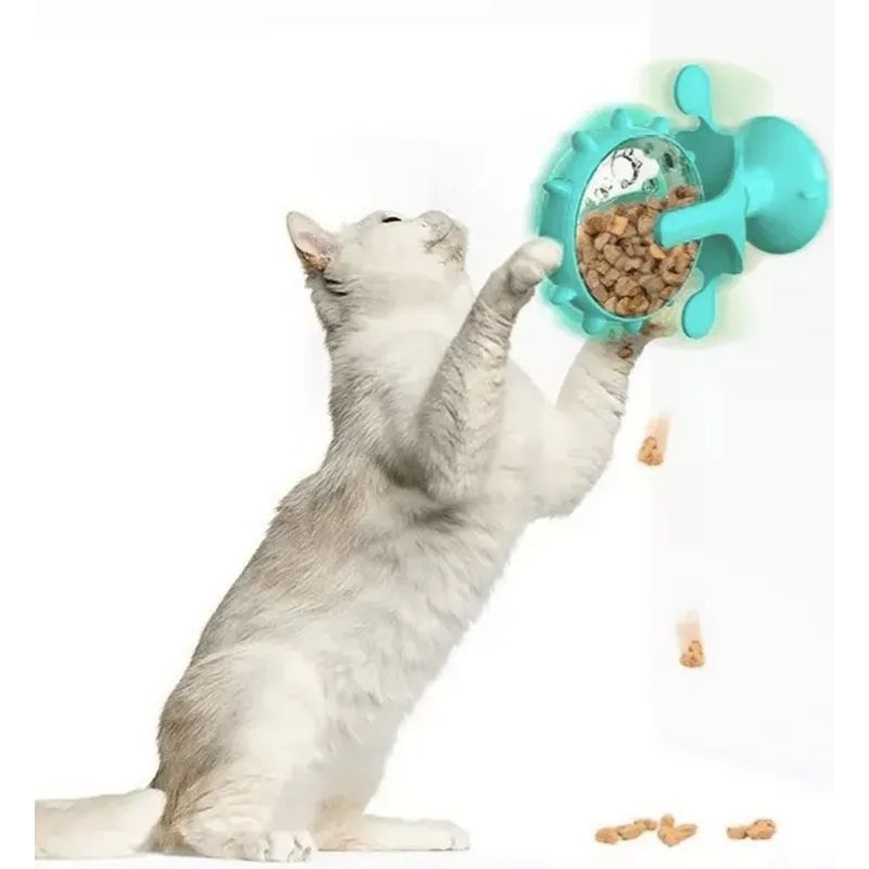 AFM - Juguete Giratorio Gato Dispensador Comida
