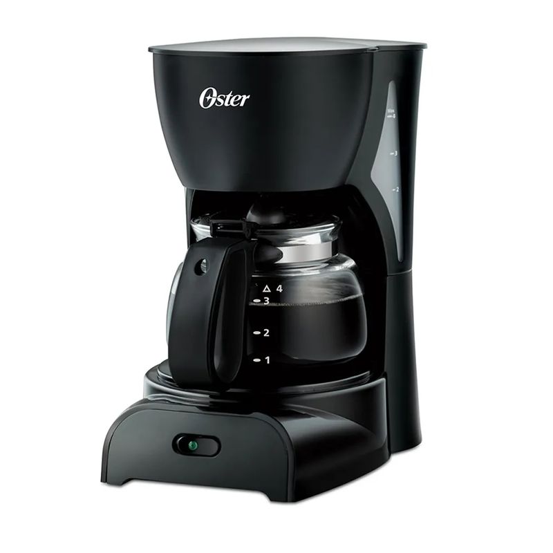 OSTER - Cafetera Oster de Vidrio y con Filtro Capacidad de 4 tazas Negra