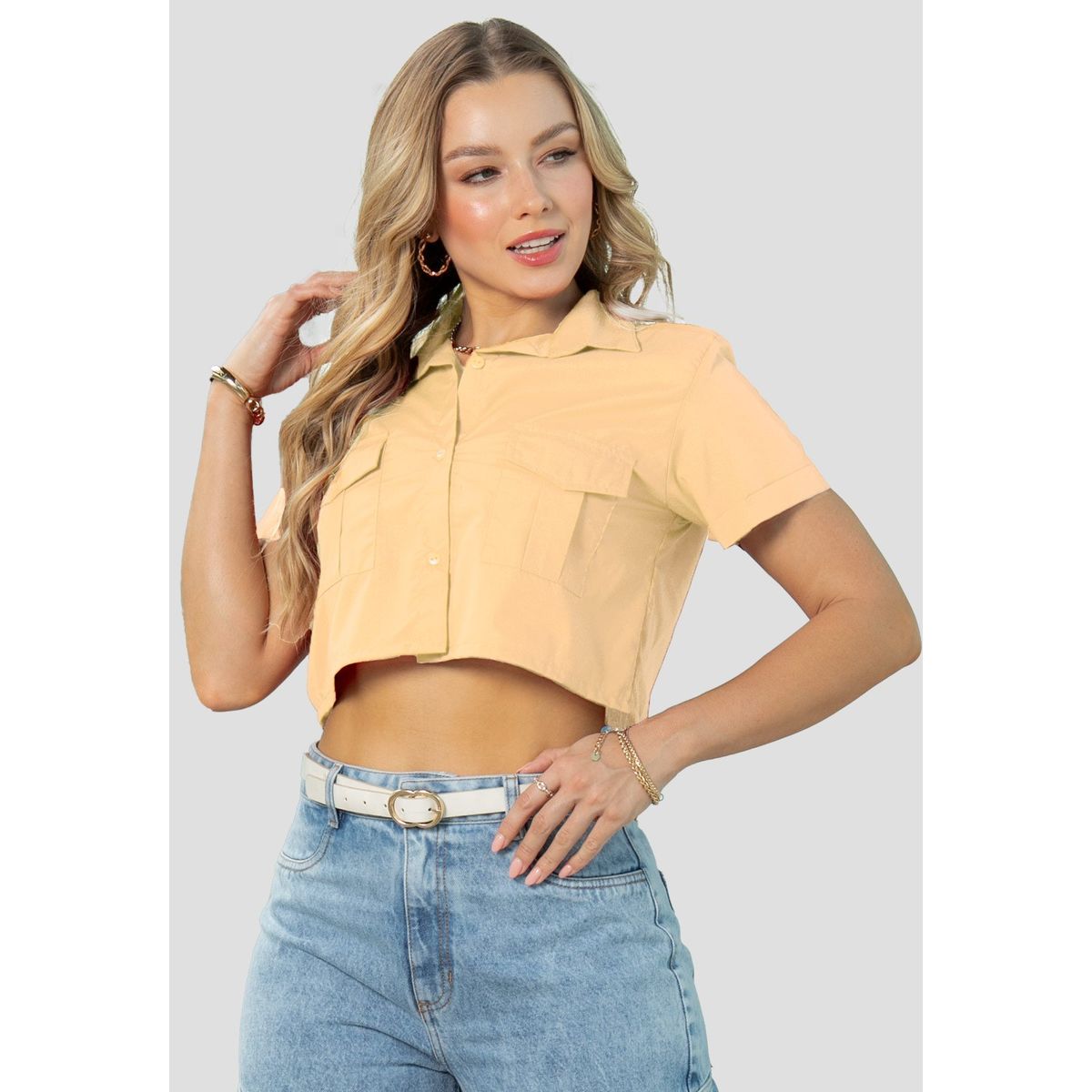 MARKETING PERSONAL - Camisa Mujer Marfil Mp 143
