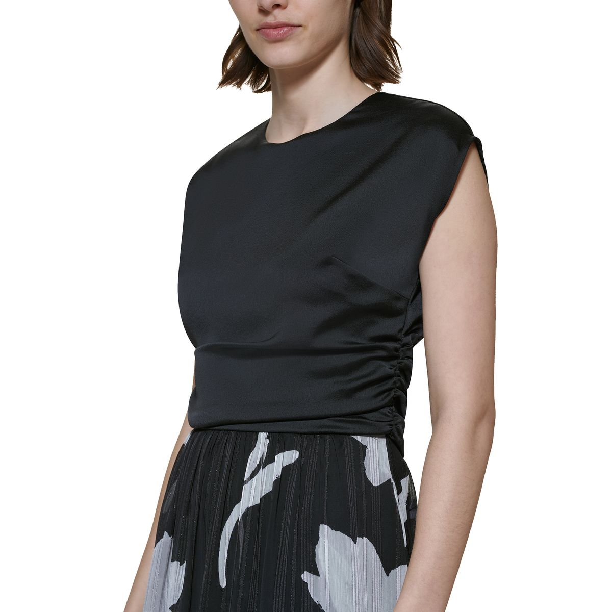 DKNY - Vestido Midi Casual Dkny Negro para Mujer