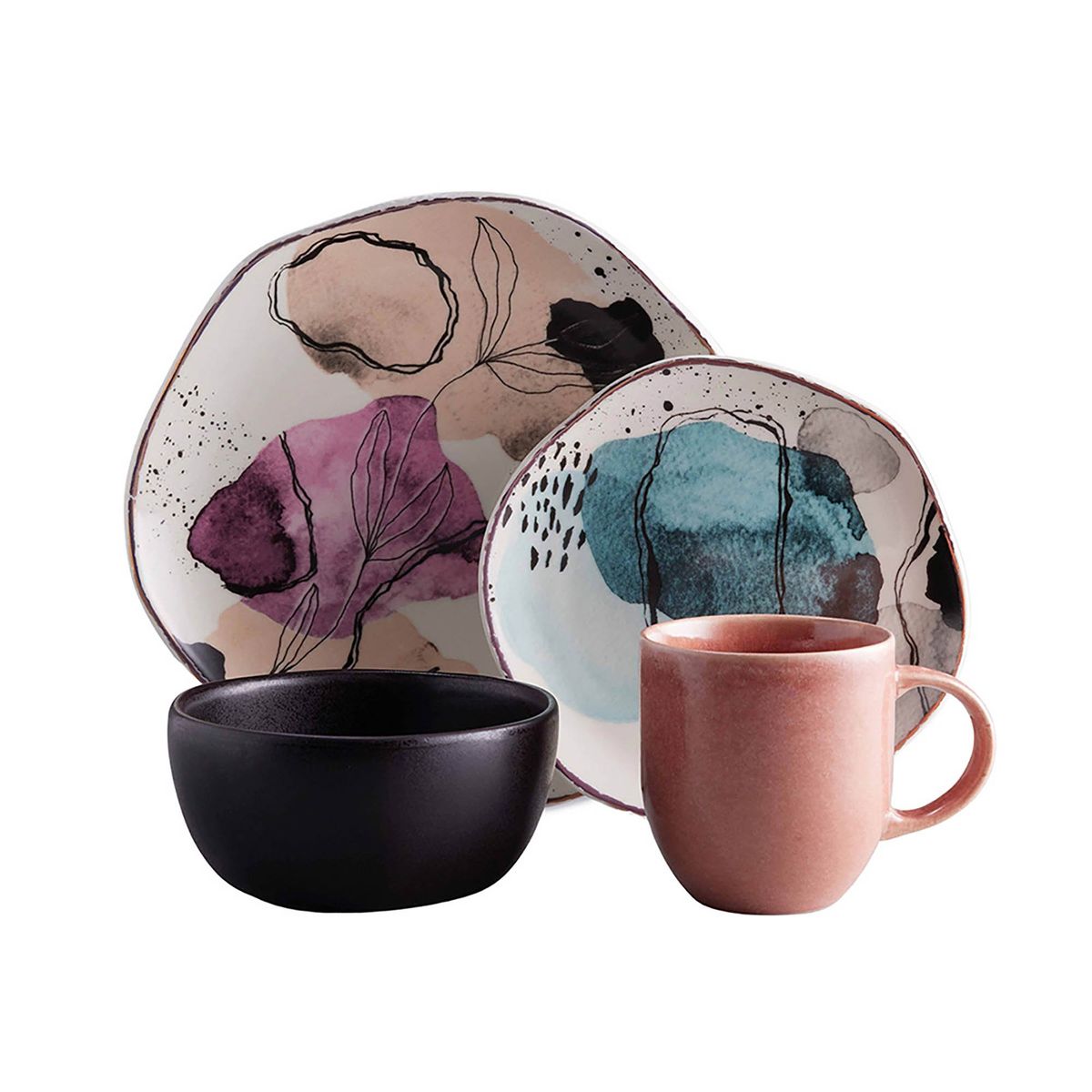 CORONA - Vajilla Corona Euritmia 4 Puestos 16 Piezas