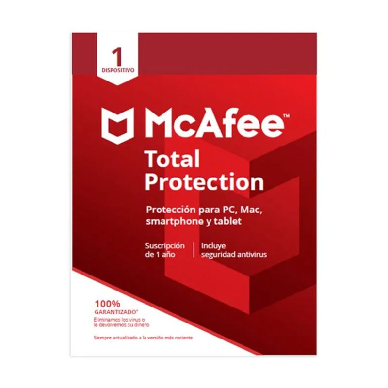 MCAFEE - Antivirus McAfee Total Protection 1 Año 1 Dispositivo