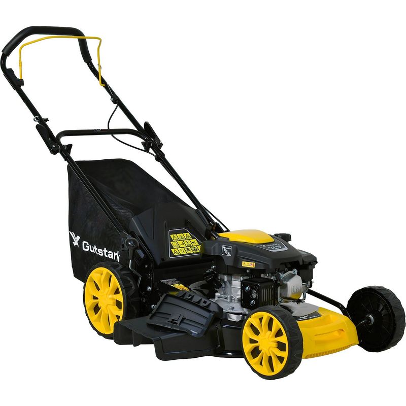 GUTSTARK - Podadora Cesped Gasolina 21p 3en1 7 Velocidades 6.5hp 170cc Amarilla
