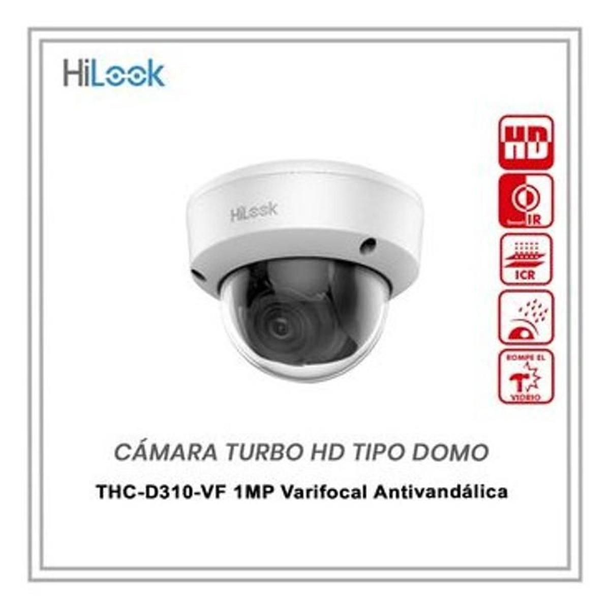 HILOOK - Cámara de Seguridad HiLook THC-D310-VF Domo Antivandálica 1 MP Varifocal