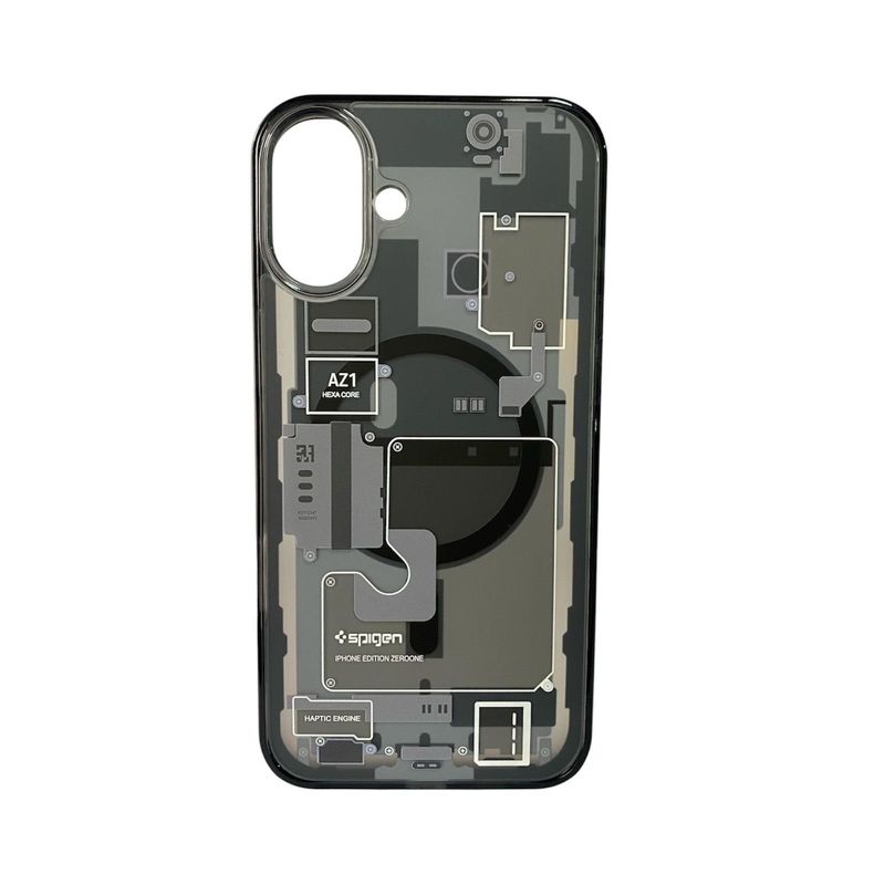 SPIGEN - Estuche Spigen Ultra Hybrid Zero One iPhone 16 plus - Gris humo + Vidrio