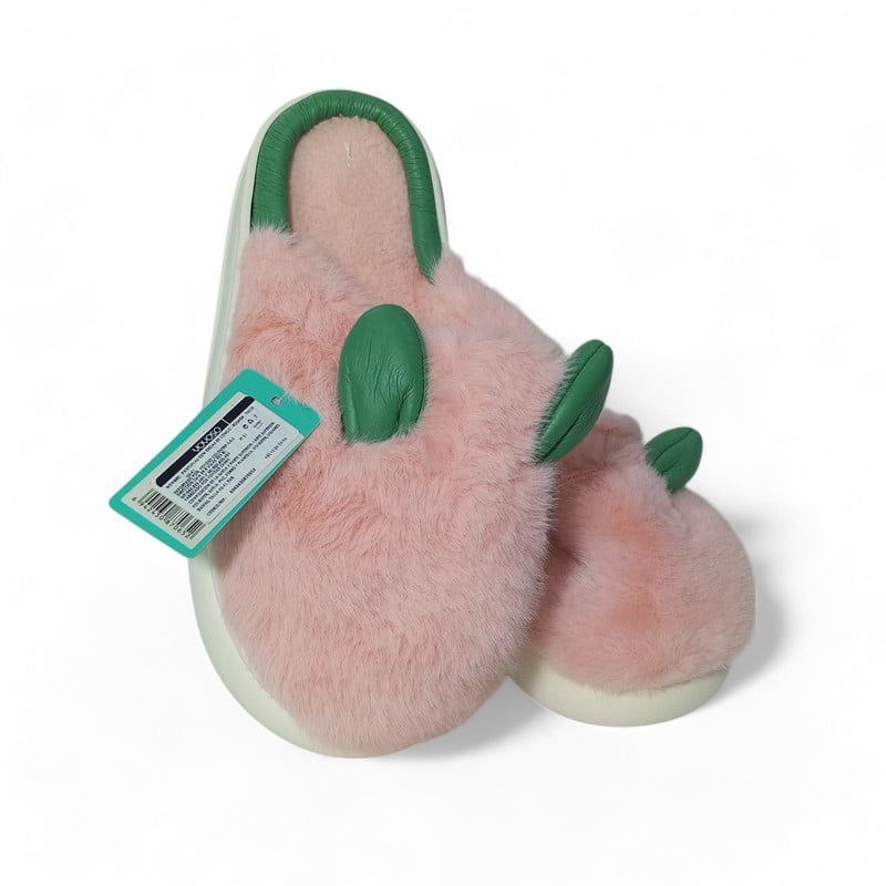 YOYOSO - PANTUFLAS CON OREJAS DE CONEJO - ROSADA - TALLA 38-39