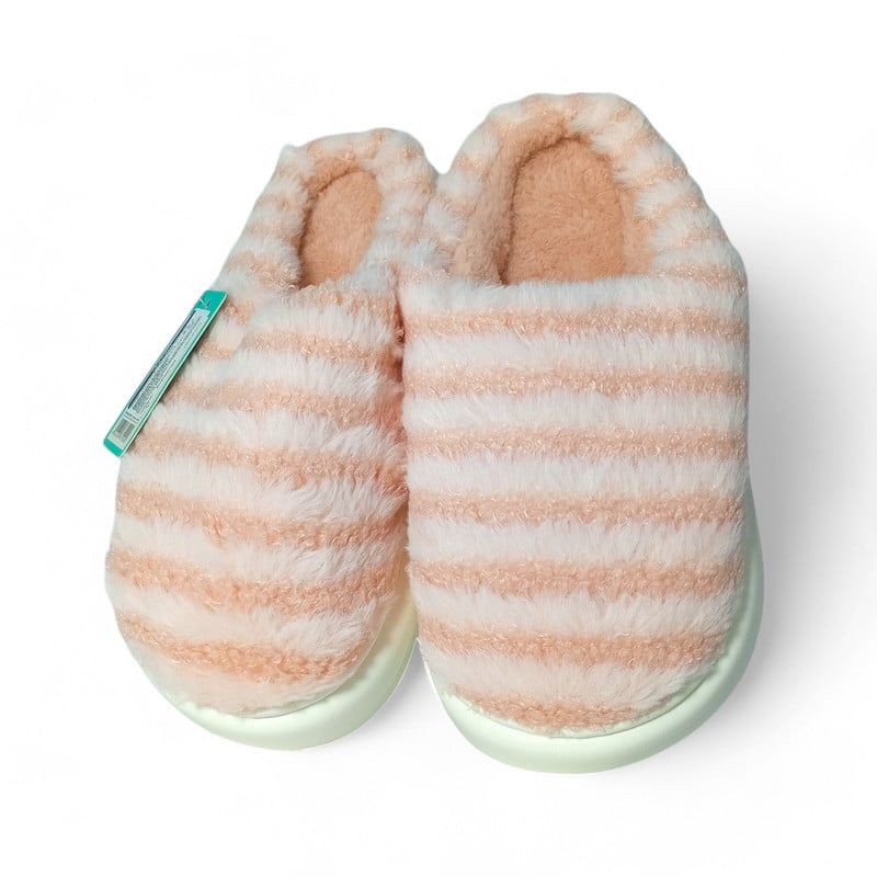 YOYOSO - PANTUFLAS DE LINEAS ROSADAS - TALLA 38-39