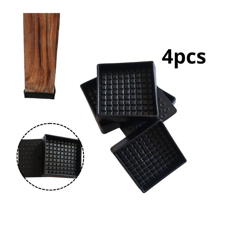 GENERICO - Protectores Pata Silla Cuadradas forros almohadillas antideslizante X4