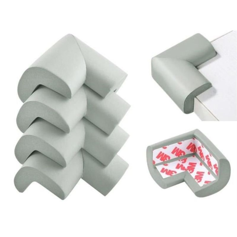 GENERICO - Protectores Esquineros Bebe Mesa Mueble x 4 Und Gris