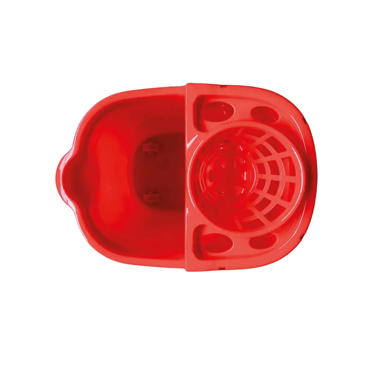 TRIPLE CLEAN - Balde escurridor 12 Lts con ruedas rojo