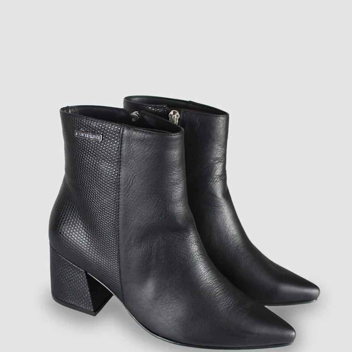 SANTORINI - BOTINES PARA MUJER BRUNA CUERO NEGRO