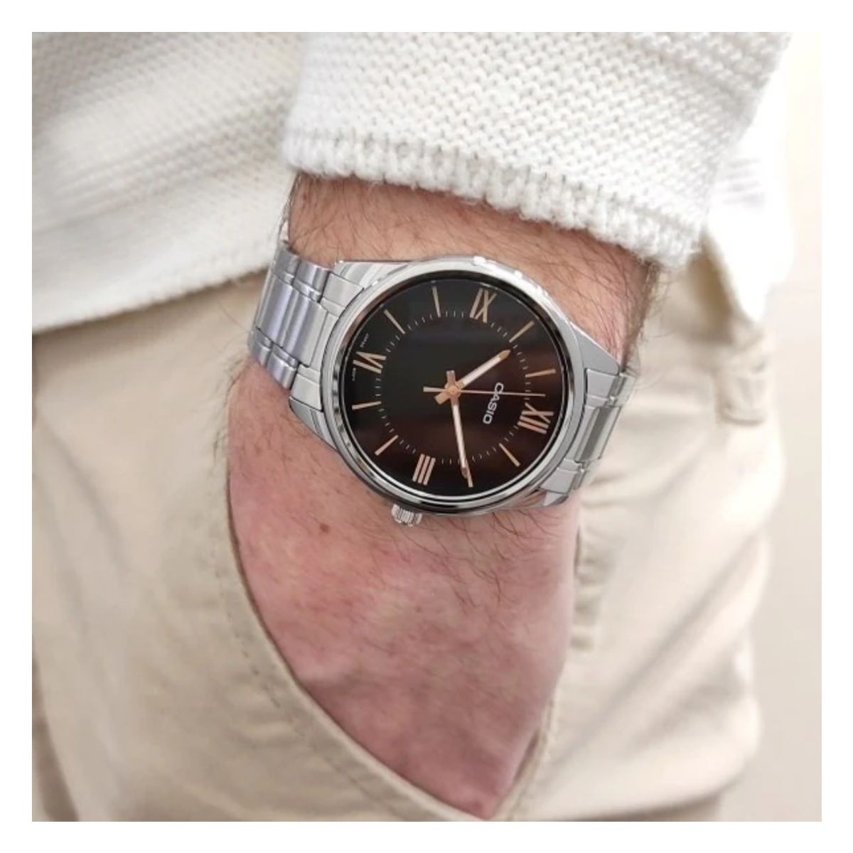 CASIO - Reloj Casio Para Caballero MTP-V005D-1B5 Caballero Elegante