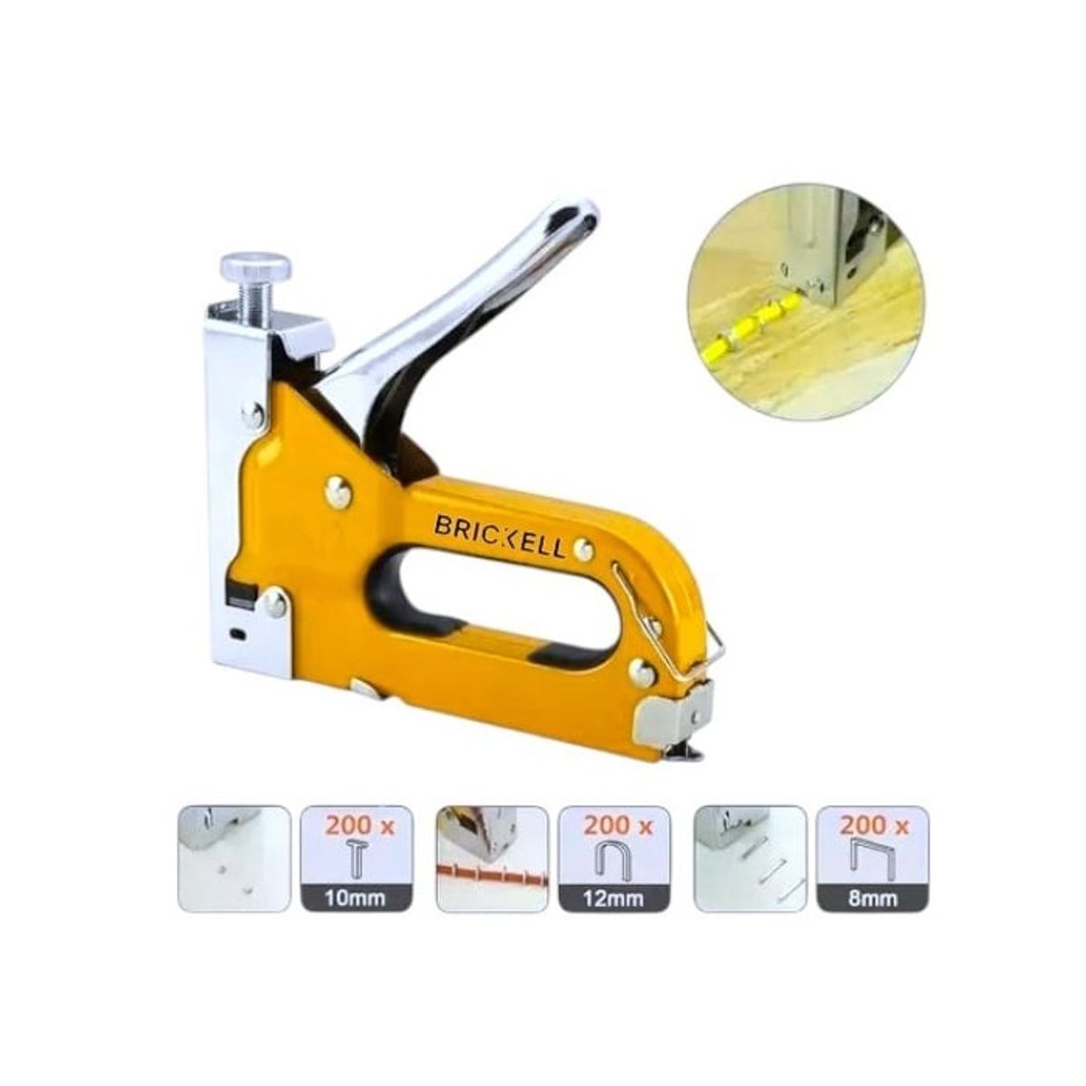 BRICKELL - Grapadora Industrial Metalica De Alto Rendimiento Brickell