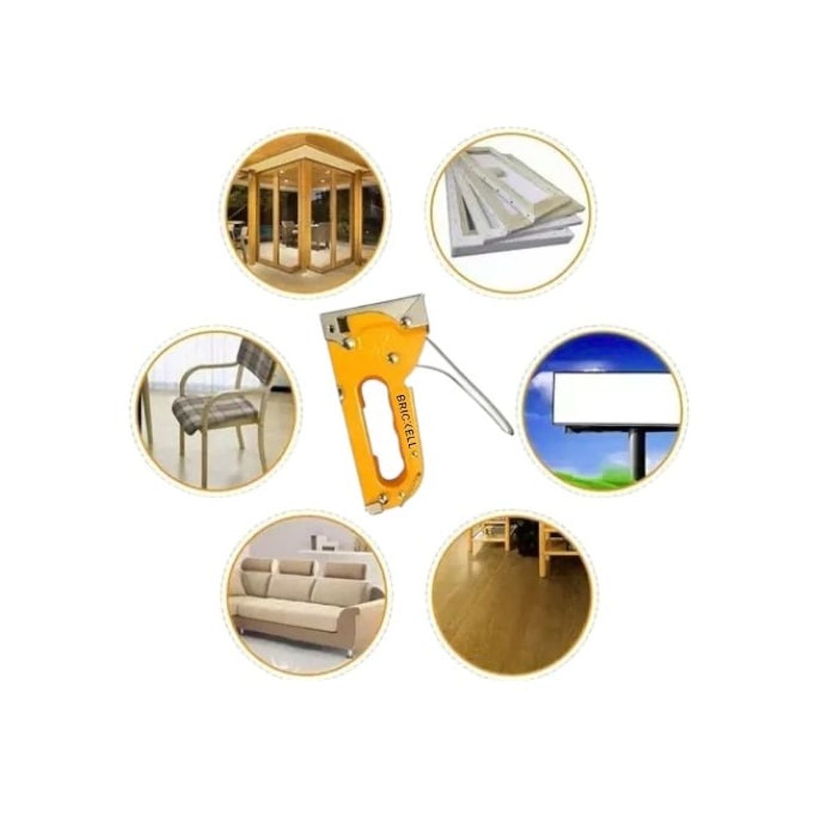 BRICKELL - Grapadora Industrial Metalica De Alto Rendimiento Brickell