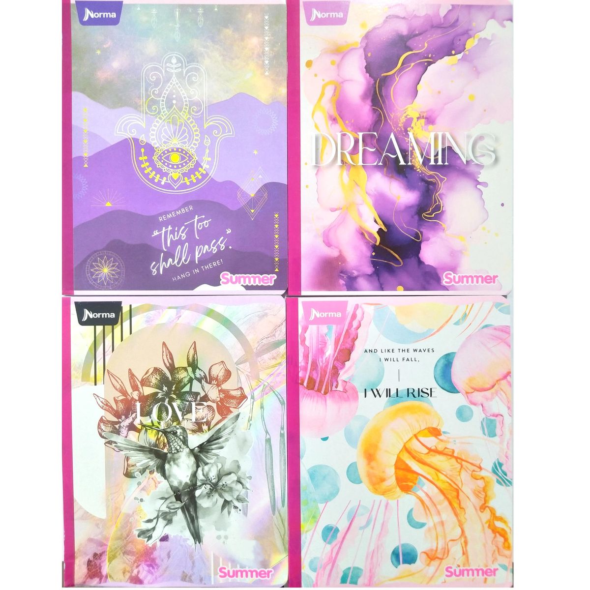 NORMA - Cuaderno Cuadriculado Niña 100 Hojas x 12 Unds Summer Norma