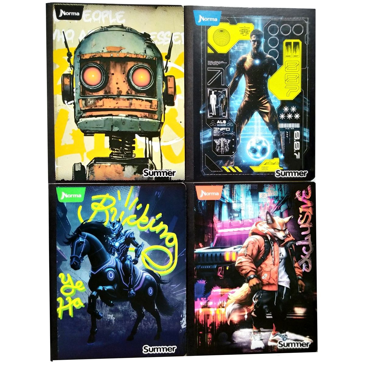 NORMA - Cuaderno Cuadriculado Niño 100 Hojas x 6 Unds Summer Norma