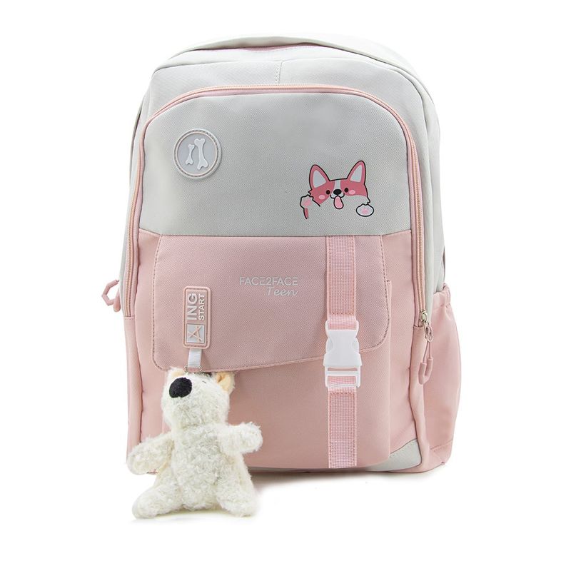 FACE2FACE - Morral Teen con Accesorio de Peluche_.