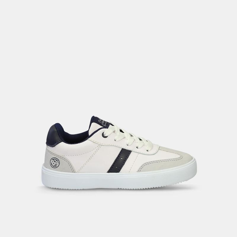 BUBBLE GUMMERS - Tenis Junior Para Niño Bubblegummers Blanco-Gris Stanley