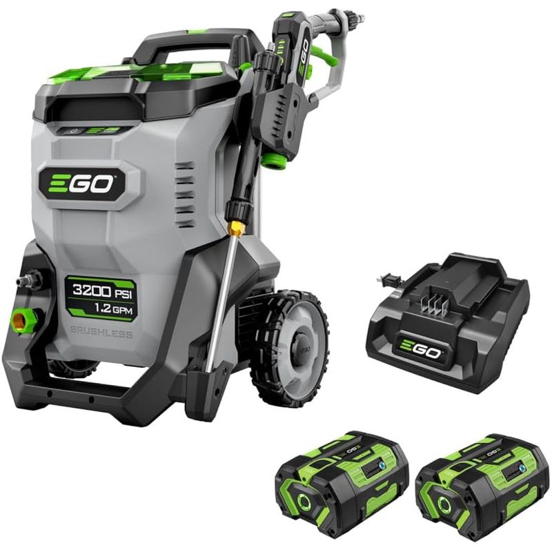 EGO - Lavadora a presión inalámbrica de 3200 PSI con 2 baterías