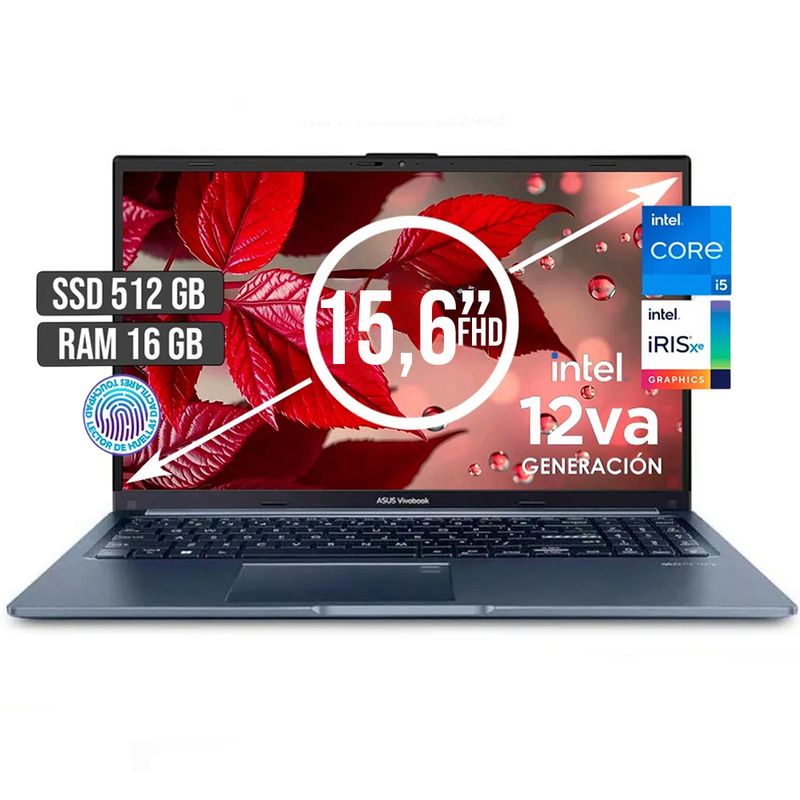 ASUS - PORTATIL ASUS INTEL CORE I5-12500H SSD 512GB RAM 16GB LED 15,6 FULL HD