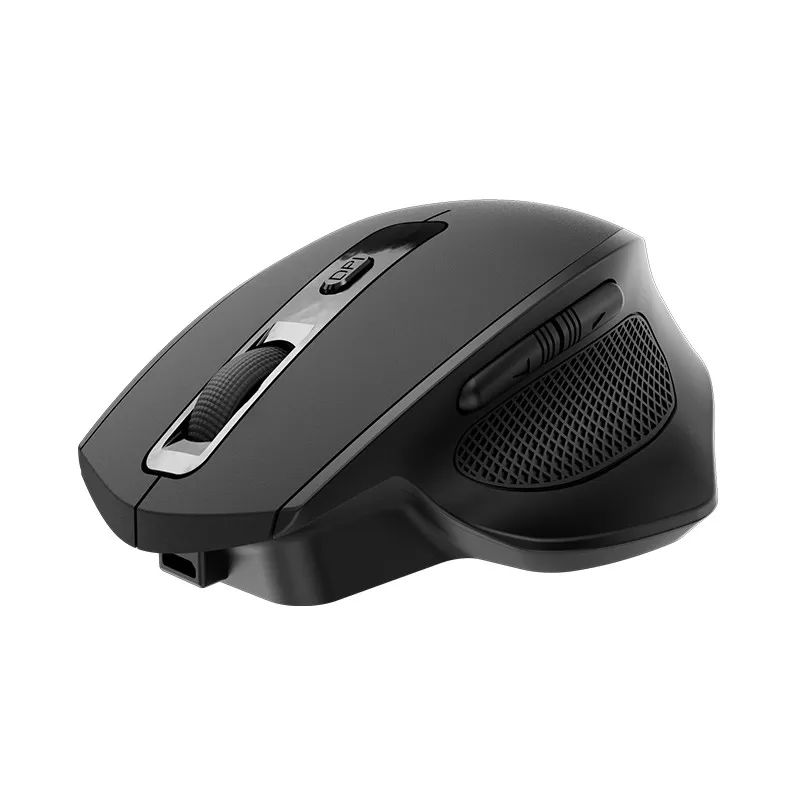 ZER - MOUSE DE 6 BOTOENES ERGONOMICO RECARGABLE NEGRO 2.4GHZ 1600DPI