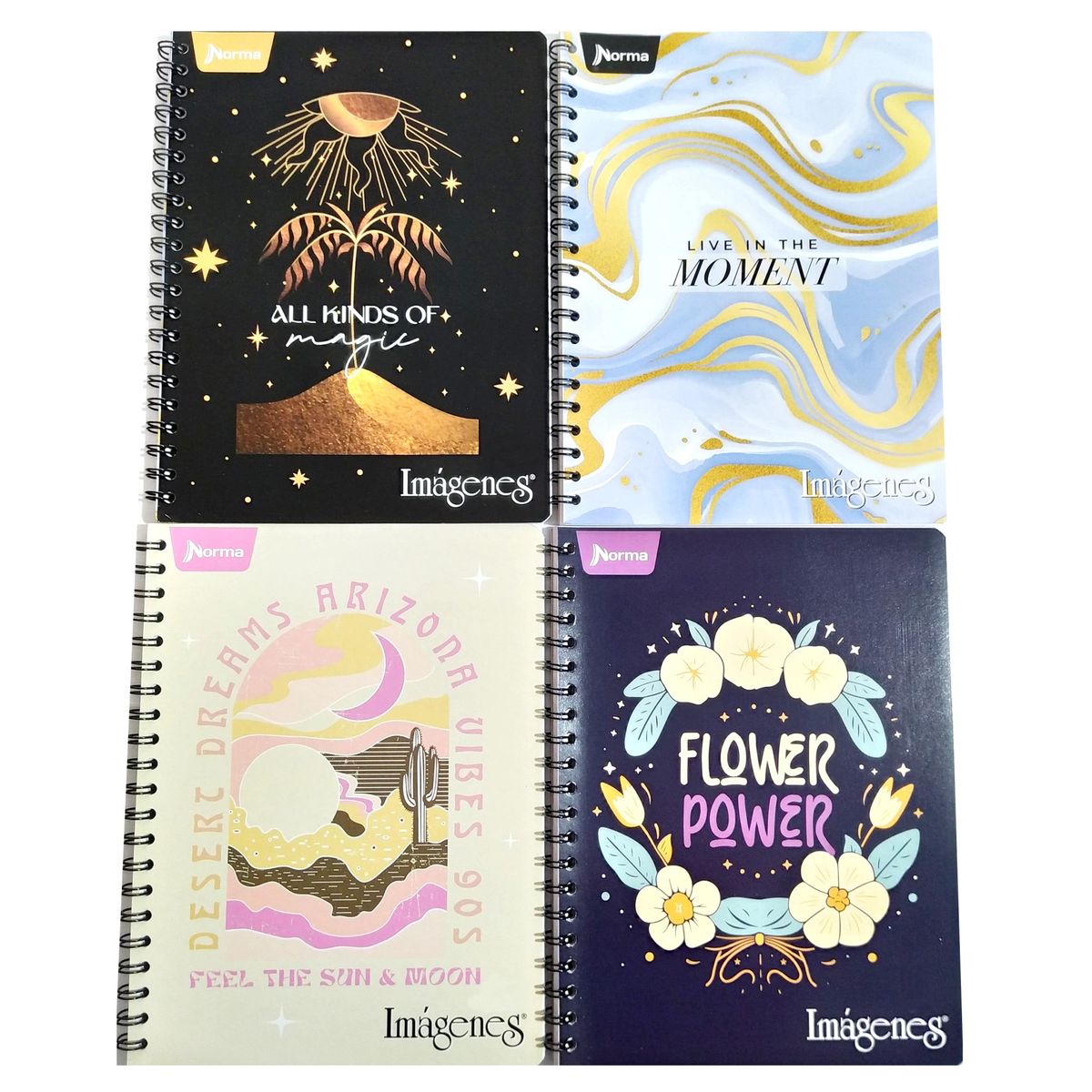 NORMA - Cuaderno Argollado Cuadriculado Niña 80 Hojas X 6 Unidades