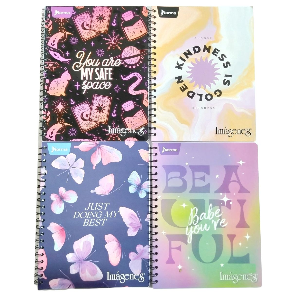 NORMA - Cuaderno Argollado Cuadriculado Niña 80 Hojas X 6 Unidades