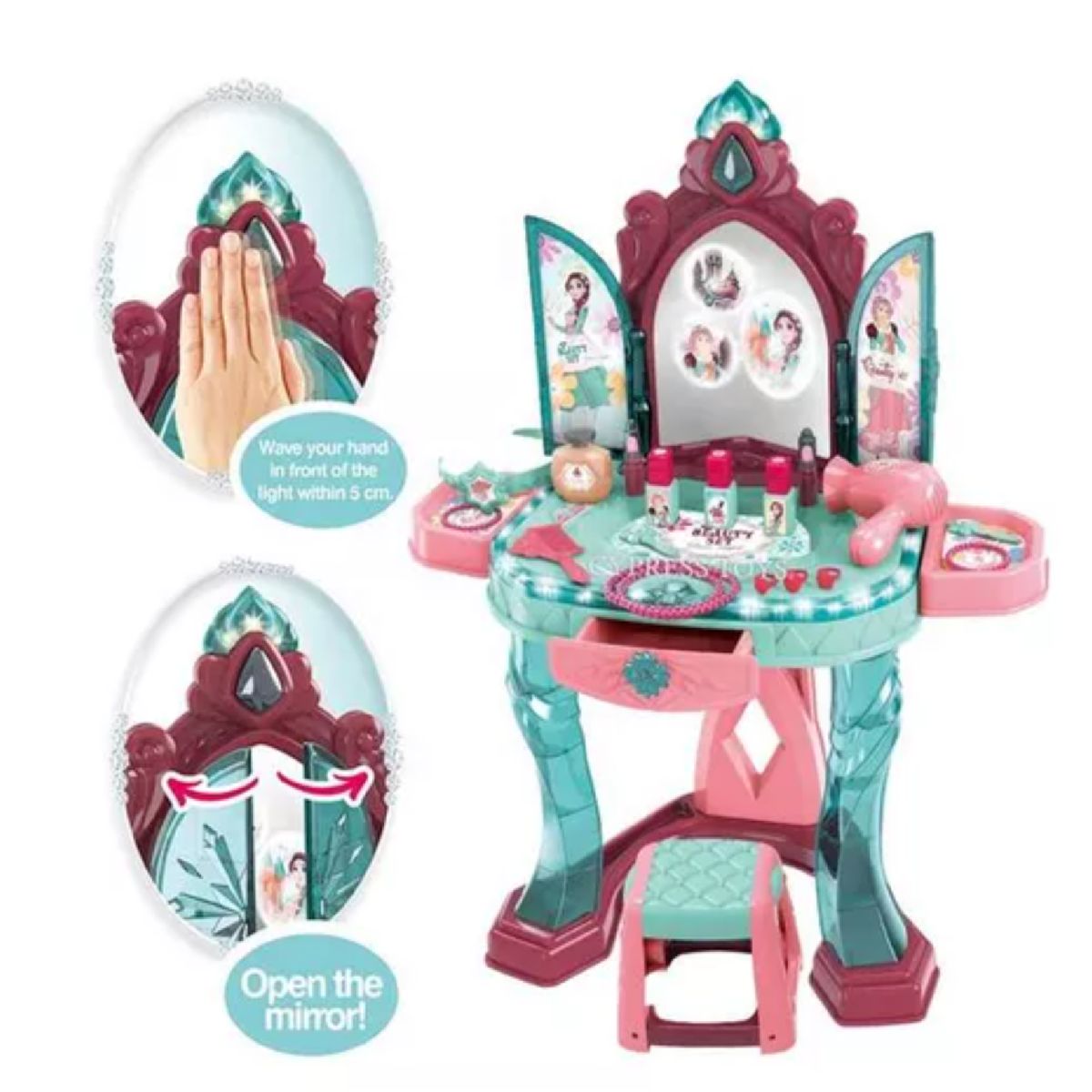 GENERICO - SET TOCADOR MEDIANO PARA NIÑAS Ref 008-988