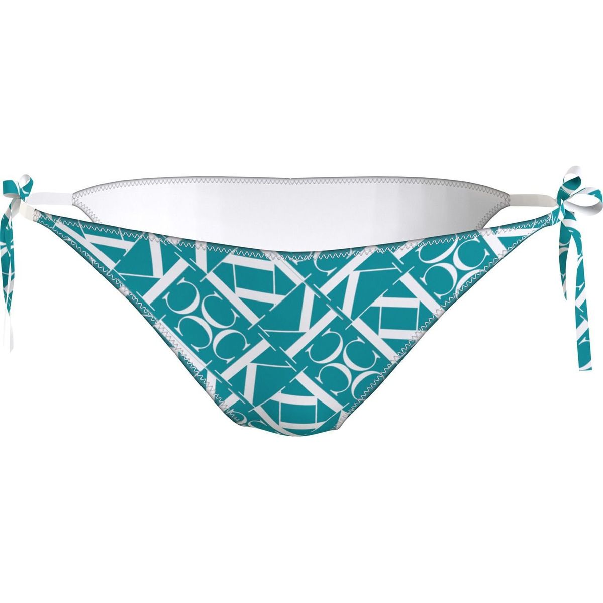 CALVIN KLEIN - Partes azul de abajo de bikini con lazadas - CK Monogram Calvin Klein