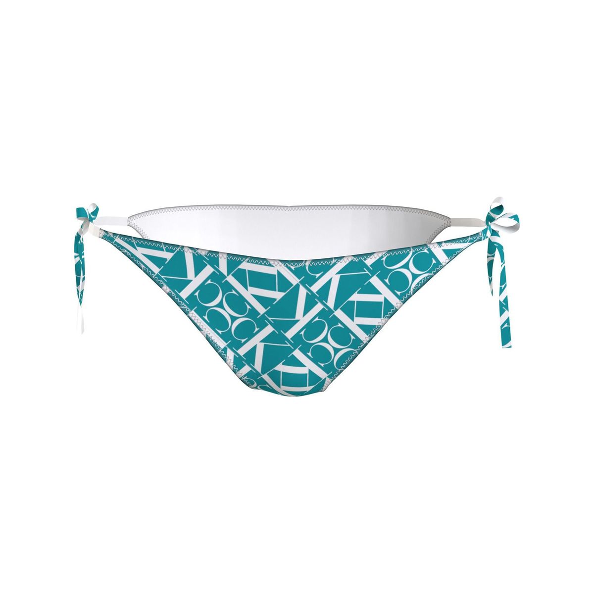 CALVIN KLEIN - Partes azul de abajo de bikini con lazadas - CK Monogram Calvin Klein