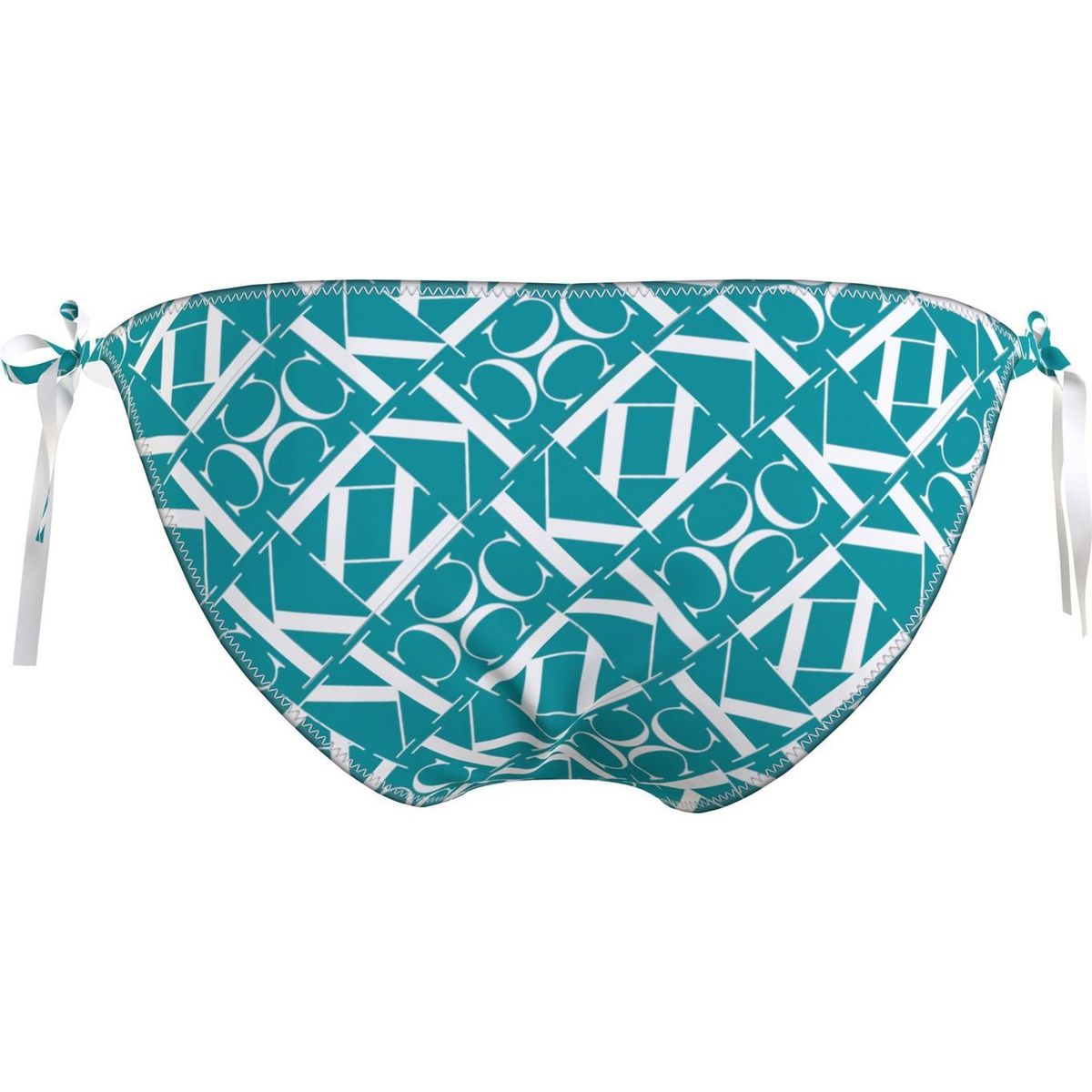CALVIN KLEIN - Partes azul de abajo de bikini con lazadas - CK Monogram Calvin Klein