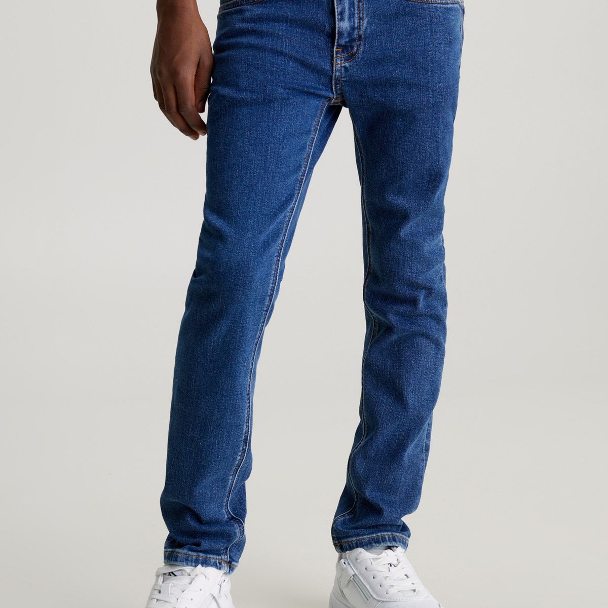 CALVIN KLEIN - Mid azul Rise Slim Jeans para niño Calvin Klein